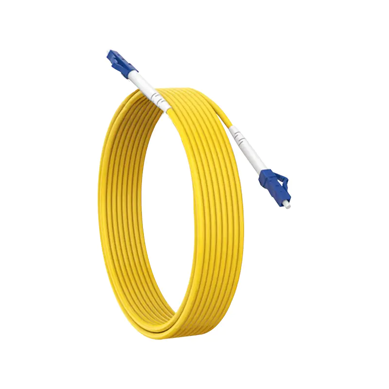 Qual é a estrutura interna do modo único LC UPC para LC UPC Simplex Patch Cord 2.0mm?